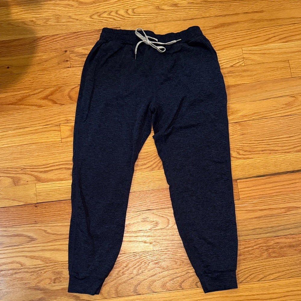 Vuori Dark Blue Heather Jogger Pants with Drawstring